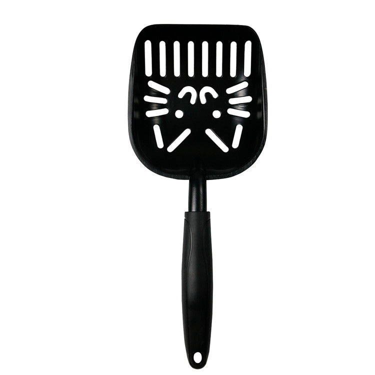 HKM-4140989 Large Cat Litter Scoop with Oblique and Cat Face Holes - Plastic Handle Cleaning Tool
