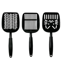 HKM-4140989 Large Cat Litter Scoop with Oblique and Cat Face Holes - Plastic Handle Cleaning Tool