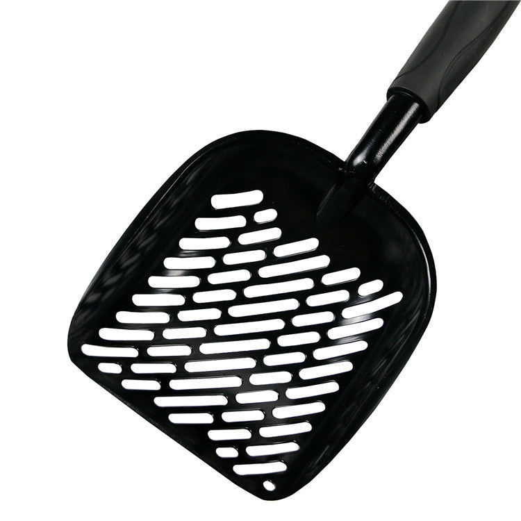 HKM-4140989 Large Cat Litter Scoop with Oblique and Cat Face Holes - Plastic Handle Cleaning Tool