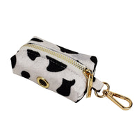 HKM-4141501 Cows Print Dog Collar Bow and Vest Set with Leash and Waste Bag