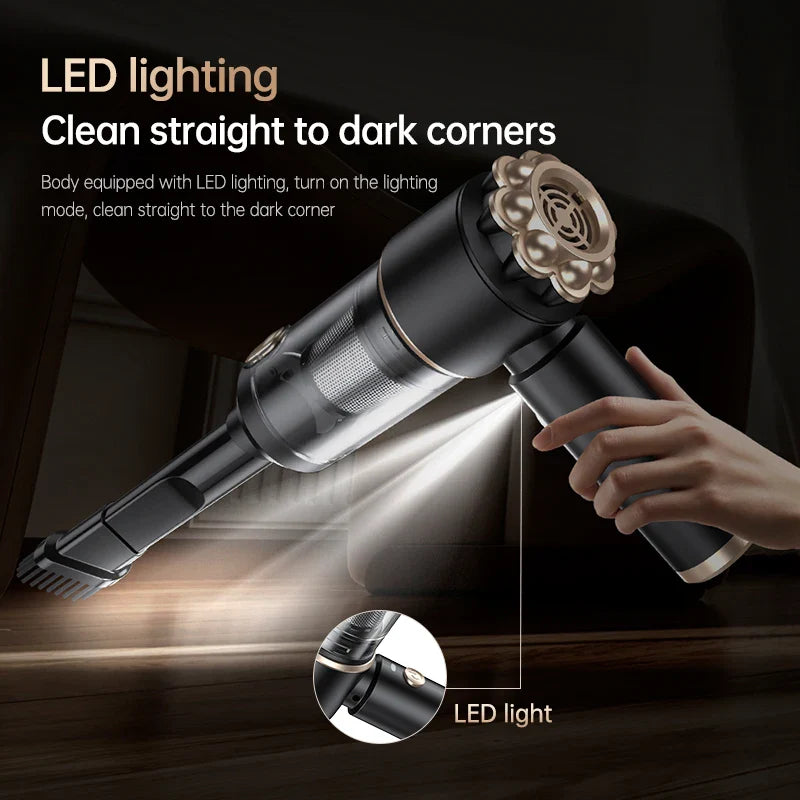 HKM-414163 Wireless Car Vacuum Cleaner with 100W Brushless Motor and 16000PA Suction Power