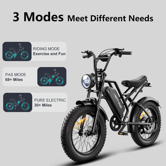 HKM-414355 Electric Cargo Bike with 48V 18AH Battery and 40-60km/h Speed