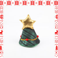 HKM-4143677 Christmas Tree Cape Pet Costume with Star Hat for Cats - Small Clothes Suit