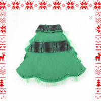 HKM-4143677 Christmas Tree Cape Pet Costume with Star Hat for Cats - Small Clothes Suit