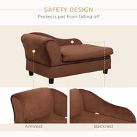 HKM-4143933 Cozy Pet Sofa Bed with Storage for Cats and Small Dogs - Brown