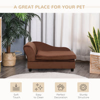 HKM-4143933 Cozy Pet Sofa Bed with Storage for Cats and Small Dogs - Brown