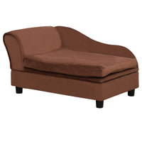 HKM-4143933 Cozy Pet Sofa Bed with Storage for Cats and Small Dogs - Brown