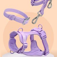 HKM-4144573 Double Layer Pet Chest Strap Set with PVC Traction Rope - Multiple Color Options Available