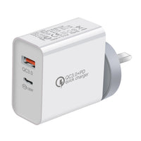 HKM-414483 36W Dual Port PD USB-C Mobile Phone Charger for Efficient Charging