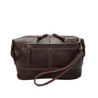HKM-414483 Vintage Men's Leather Cosmetic Pouch for Grooming Essentials