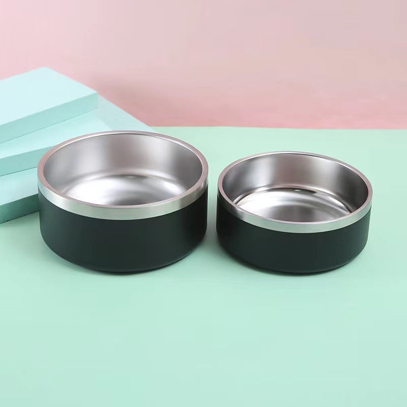 HKM-4145469 Stainless Steel Dog Bowl - Double-Sided 32oz and 64oz Options
