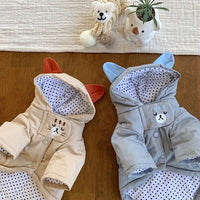 HKM-4145853 Small Pet Coat for Puppies and Kittens - Beige, Cloud Blue, Brown - Sizes XS to XL