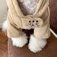 HKM-4145853 Small Pet Coat for Puppies and Kittens - Beige, Cloud Blue, Brown - Sizes XS to XL