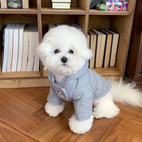 HKM-4145853 Small Pet Coat for Puppies and Kittens - Beige, Cloud Blue, Brown - Sizes XS to XL