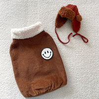 HKM-4145853 Small Pet Coat for Puppies and Kittens - Beige, Cloud Blue, Brown - Sizes XS to XL