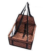 HKM-4147517 Waterproof Dog and Cat Car Seat Carrier for Small to Medium Pets with Adjustable Straps and Storage Pockets