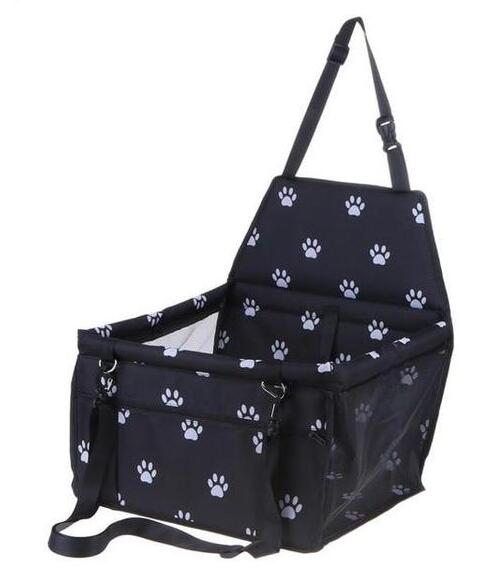 HKM-4147517 Waterproof Dog and Cat Car Seat Carrier for Small to Medium Pets with Adjustable Straps and Storage Pockets