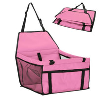 HKM-4147517 Waterproof Dog and Cat Car Seat Carrier for Small to Medium Pets with Adjustable Straps and Storage Pockets