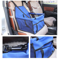 HKM-4147517 Waterproof Dog and Cat Car Seat Carrier for Small to Medium Pets with Adjustable Straps and Storage Pockets