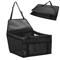 HKM-4147517 Waterproof Dog and Cat Car Seat Carrier for Small to Medium Pets with Adjustable Straps and Storage Pockets