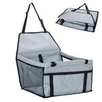 HKM-4147517 Waterproof Dog and Cat Car Seat Carrier for Small to Medium Pets with Adjustable Straps and Storage Pockets