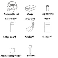 HKM-414867 Self-Cleaning Automatic Cat Litter Box with Large Capacity and Odor Control