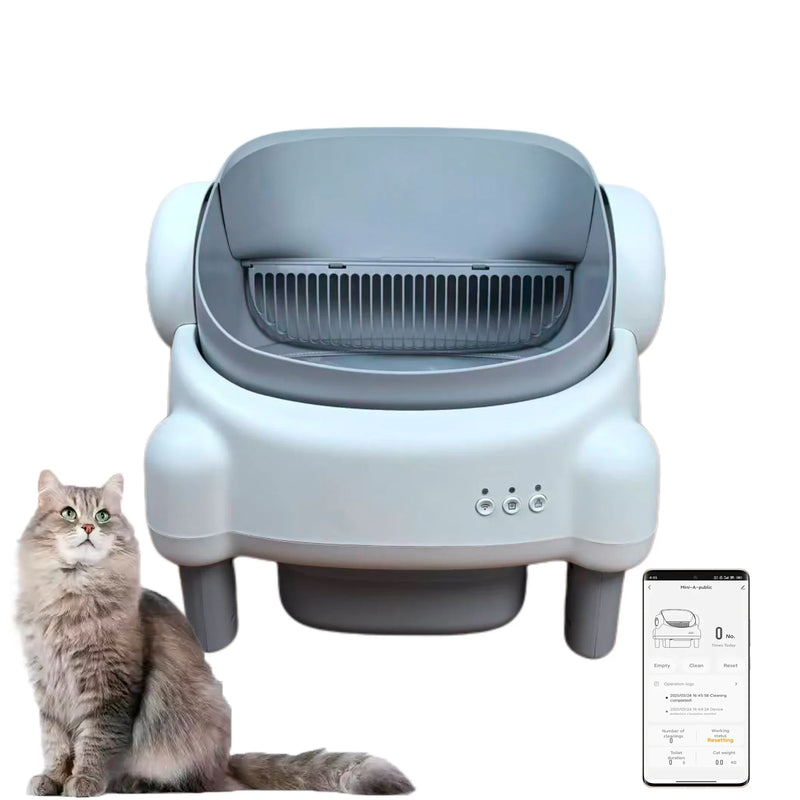 HKM-414867 Self-Cleaning Automatic Cat Litter Box with Large Capacity and Odor Control