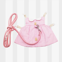 HKM-4149437 Lop-Eared Rabbit Outfit with Tow Rope - Cotton Bunny Clothes for All Sizes