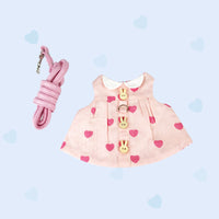 HKM-4149437 Lop-Eared Rabbit Outfit with Tow Rope - Cotton Bunny Clothes for All Sizes