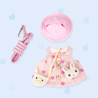 HKM-4149437 Lop-Eared Rabbit Outfit with Tow Rope - Cotton Bunny Clothes for All Sizes