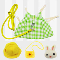 HKM-4149437 Lop-Eared Rabbit Outfit with Tow Rope - Cotton Bunny Clothes for All Sizes