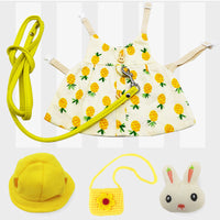 HKM-4149437 Lop-Eared Rabbit Outfit with Tow Rope - Cotton Bunny Clothes for All Sizes