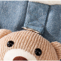 HKM-4149821 Three-Dimensional Bear Denim Vest for Dogs and Cats, Warm Cotton Coat for Autumn and Winter