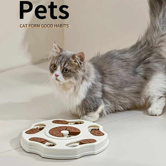 HKM-4151229 Interactive Slow Pet Feeding Bowl for Dogs and Cats - Non-Electric Training Game for Intelligence and Good Habits
