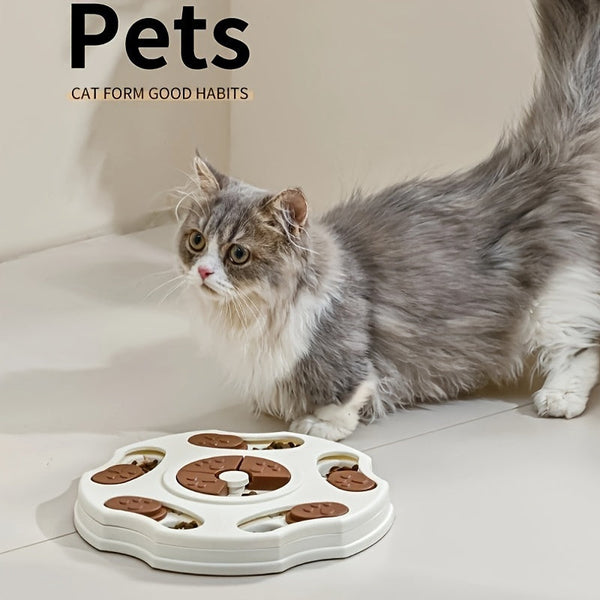HKM-4151229 Interactive Slow Pet Feeding Bowl for Dogs and Cats - Non-Electric Training Game for Intelligence and Good Habits