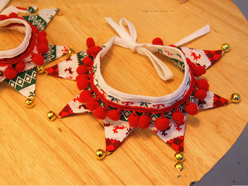 HKM-4151613 Pet Winter Triangle Scarf – Multiple Christmas Designs and Sizes Available