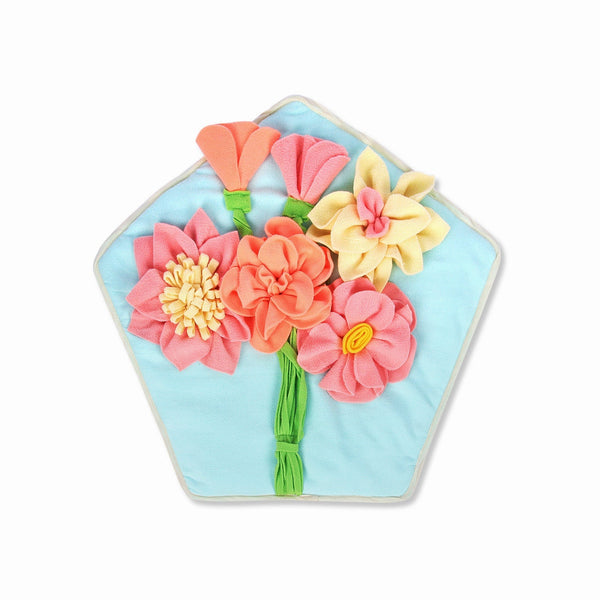 HKM-4151869 Pentagonal Pet Sniffing Mat for Indoor Play, Non-Slip Polar Fleece Design, Washable and Durable, 55cm x 60cm