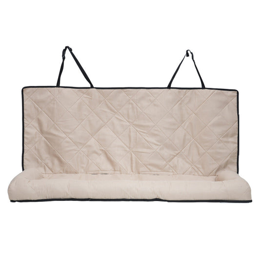 HKM-4153277 Khaki Cotton Dog Bed for Rear Car Use - Comfortable and Durable Mat