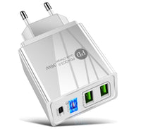 HKM-415443 20W USB PD Fast Charge Multi-Port Charger for Lithium Batteries