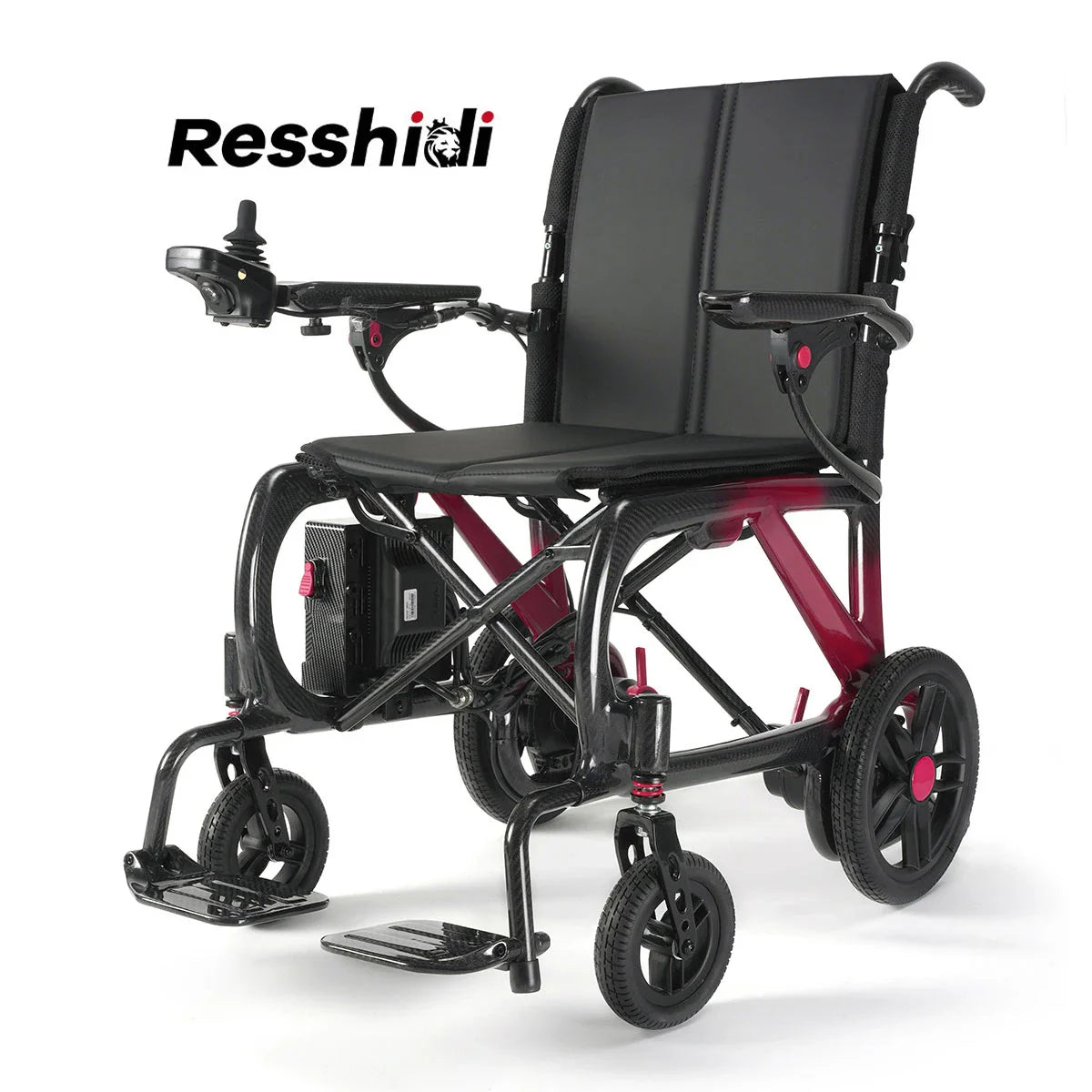 HKM-415443 Lightweight Foldable Electric Wheelchair with Carbon Fiber Frame and Lithium Battery, Model 8003-X
