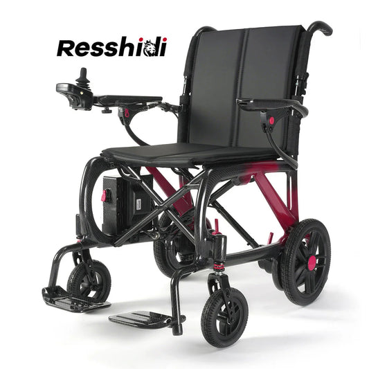 HKM-415443 Lightweight Foldable Electric Wheelchair with Carbon Fiber Frame and Lithium Battery, Model 8003-X