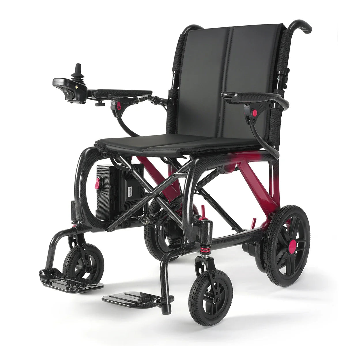HKM-415443 Lightweight Foldable Electric Wheelchair with Carbon Fiber Frame and Lithium Battery, Model 8003-X
