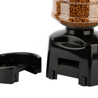 HKM-4154813 Automatic Pet Food Dispenser with Timing Function, 5.5L Capacity, Plastic Feed Container in Black and Red