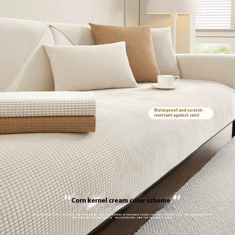 HKM-415635 Universal Non-Slip Checkered Sofa Cover and Anti-Scratching Dust Protector