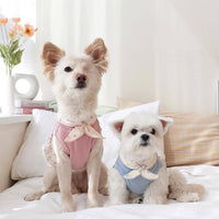 HKM-4156605 Floral Velvet Bubble Skirt Vest with Matching Scarf for Pets