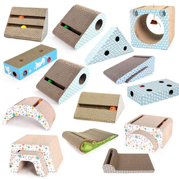 HKM-4156989 Cat Scratcher for Cats of All Ages - Durable Corrugated Paper, Multiple Colors Available