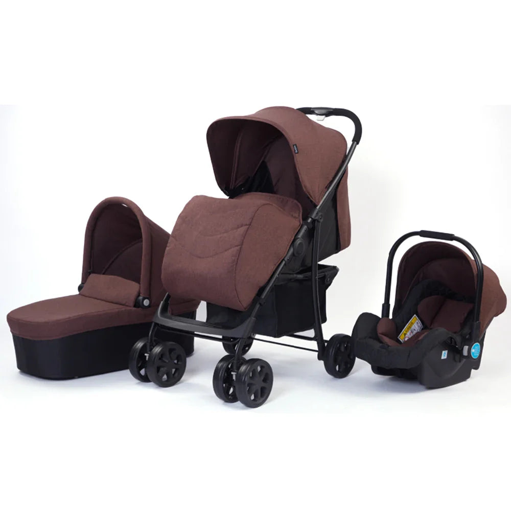 HKM-415763 3 in 1 Foldable Baby Stroller with Removable Car Seat and Baby Pushchair Carriage