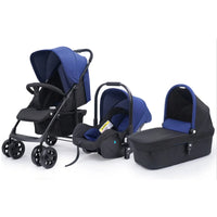 HKM-415763 3 in 1 Foldable Baby Stroller with Removable Car Seat and Baby Pushchair Carriage