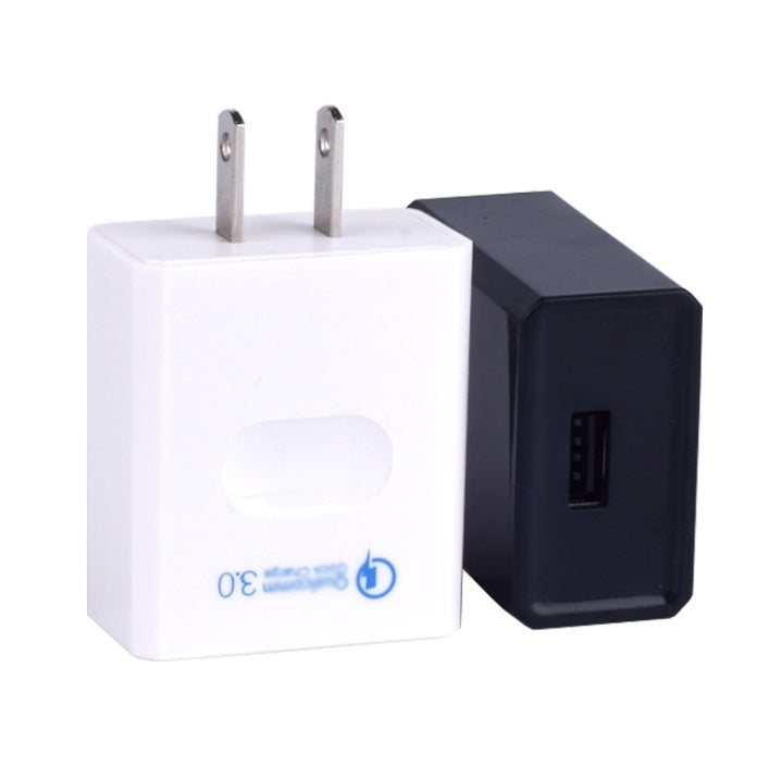 HKM-415763 QC 3.0 Fast Charging Wall Mobile Phone Charger Adapter, US Plug, Compact Design