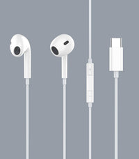 HKM-415763 Type-C Wired Earphones with Semi-In-Ear Design and Built-in Microphone